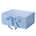 Magneetdoos met strik - A5 - Baby Blauw mat gelamineerd - Couture