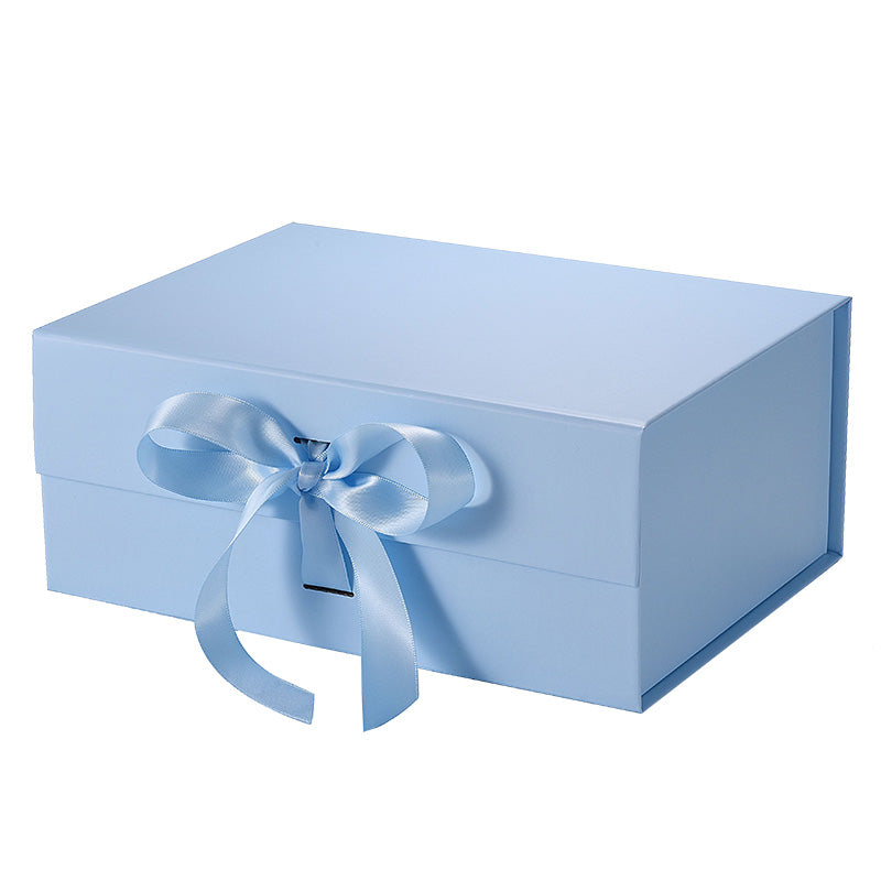 Magneetdoos met strik - A5 - Baby Blauw mat gelamineerd - Couture