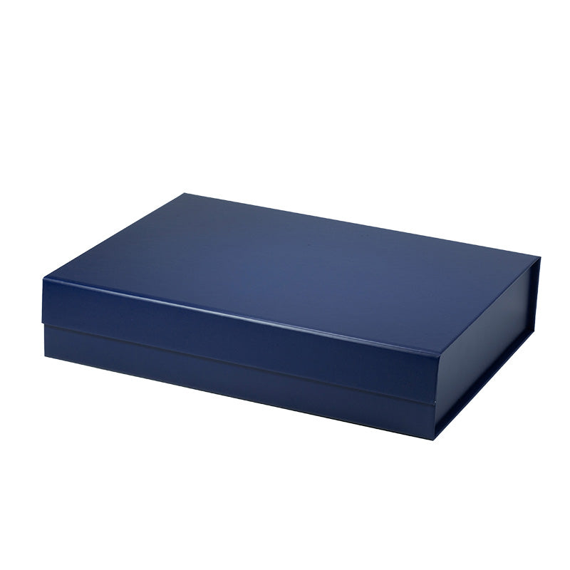 Magneetdoos met strik - A4 - Blauw mat gelamineerd - Couture