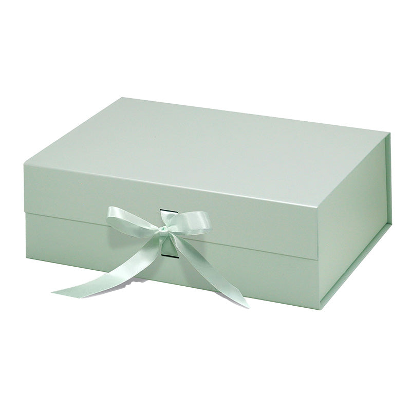 Magneetdoos met strik - A4 - Pastelgroen mat gelamineerd - Couture