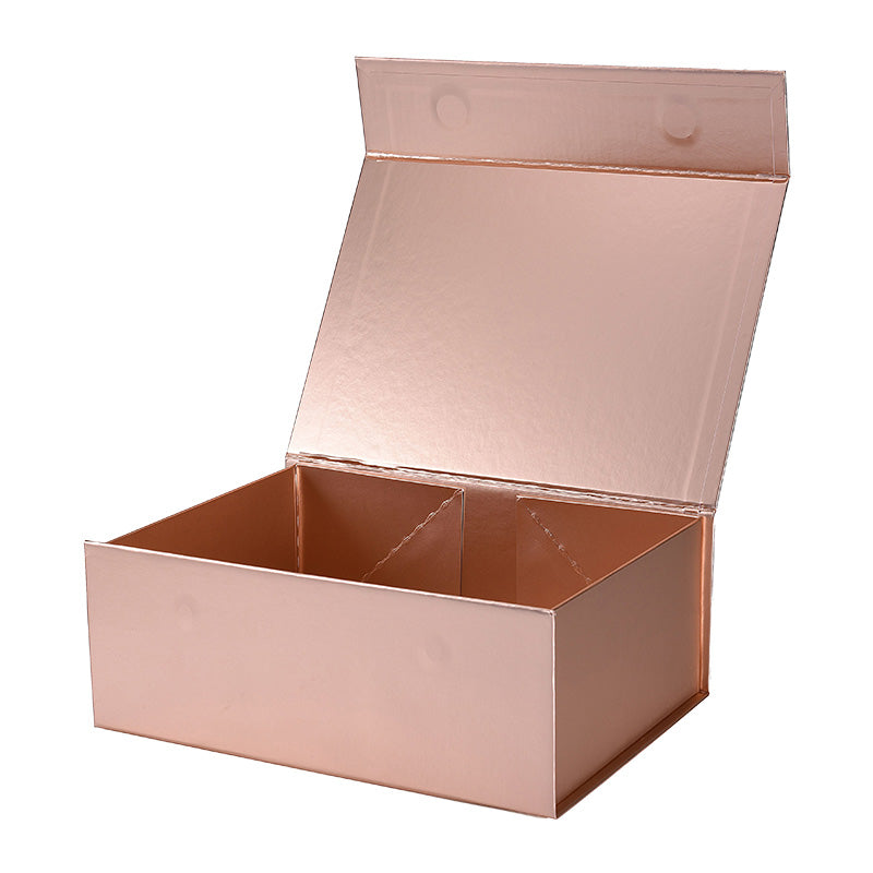 Magneetdoos met strik - A4 - Rosé goud mat gelamineerd - Couture
