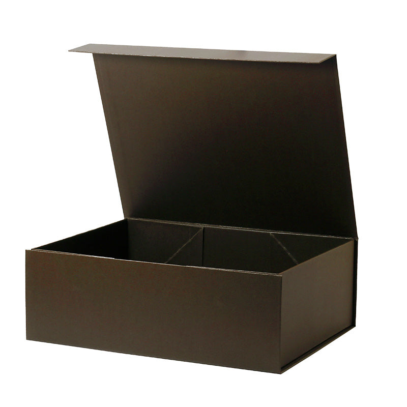 Magneetdoos met strik - A4 - Bruin mat gelamineerd - Oxford leer - Couture