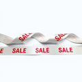 20mm Luxury satin ribbon printed with footballs per 25 meter roll.