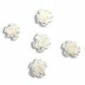 Satin Rose White 40mm | Rosette packed per 20 pieces