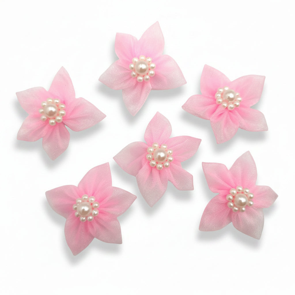 Organza Flowers Lilac – 100 pieces