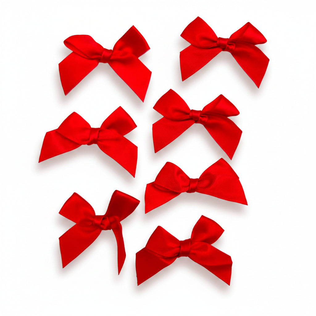 Satin Bow – Red (20x40mm) per 50 pieces
