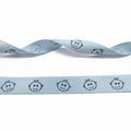 Satin ribbon "baby head" boy 16mm light blue