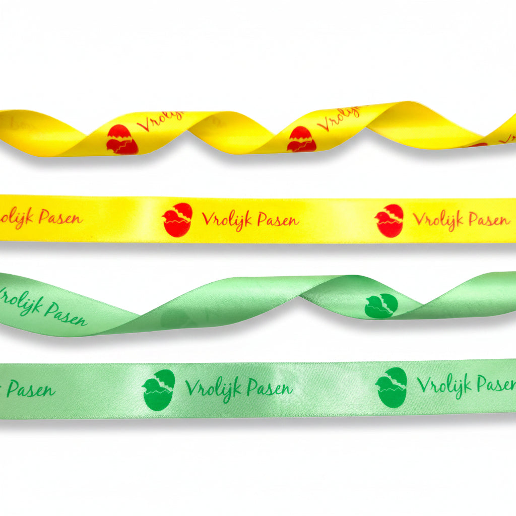 20mm Luxury satin ribbon printed with footballs per 25 meter roll.