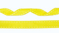 15mm yellow ribbed ribbon with white stitching - 20 meters