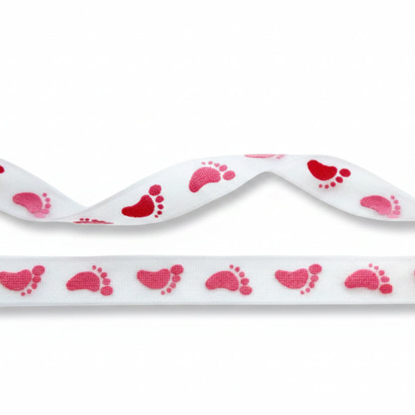 Organza with baby feet pink