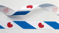 Satin Ribbon Frisian Flag - 15mm - Roll 25 Meter