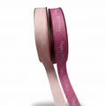 Ribbon in 2 different shades of pink and white, printed with Happy Birthday — 16mm | 20m roll