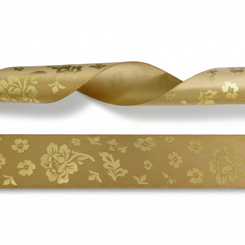 Satin Ribbon with Zebra Print – 25mm per 25 meters.