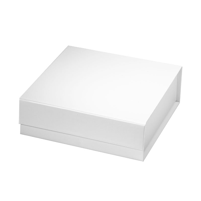 Magneetdoos met strik - A6 - Vierkant - Wit mat gelamineerd - Couture