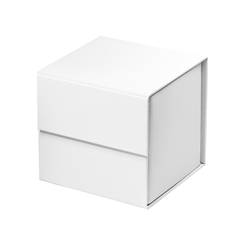 Magneetdoos met strik - Kubus - Wit mat gelamineerd - Couture