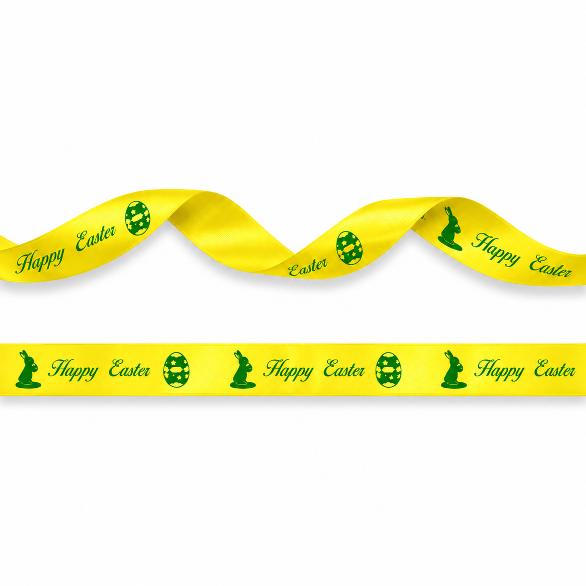 20mm Luxury satin ribbon printed with footballs per 25 meter roll.