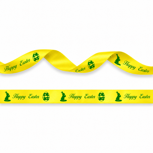 20mm Luxury satin ribbon printed with footballs per 25 meter roll.