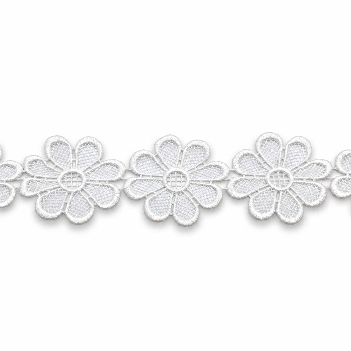 Viscose lace 45mm color white per card of 27 meters