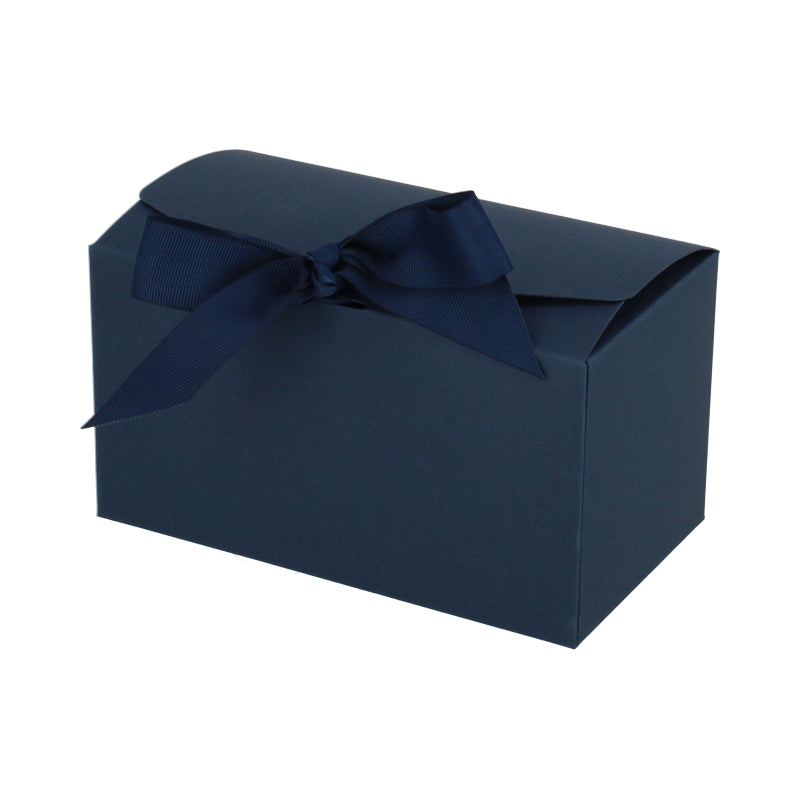 Luxe geschenkdoos met strik - Rechthoek - Koningsblauw Kraft - Grace FSC®
