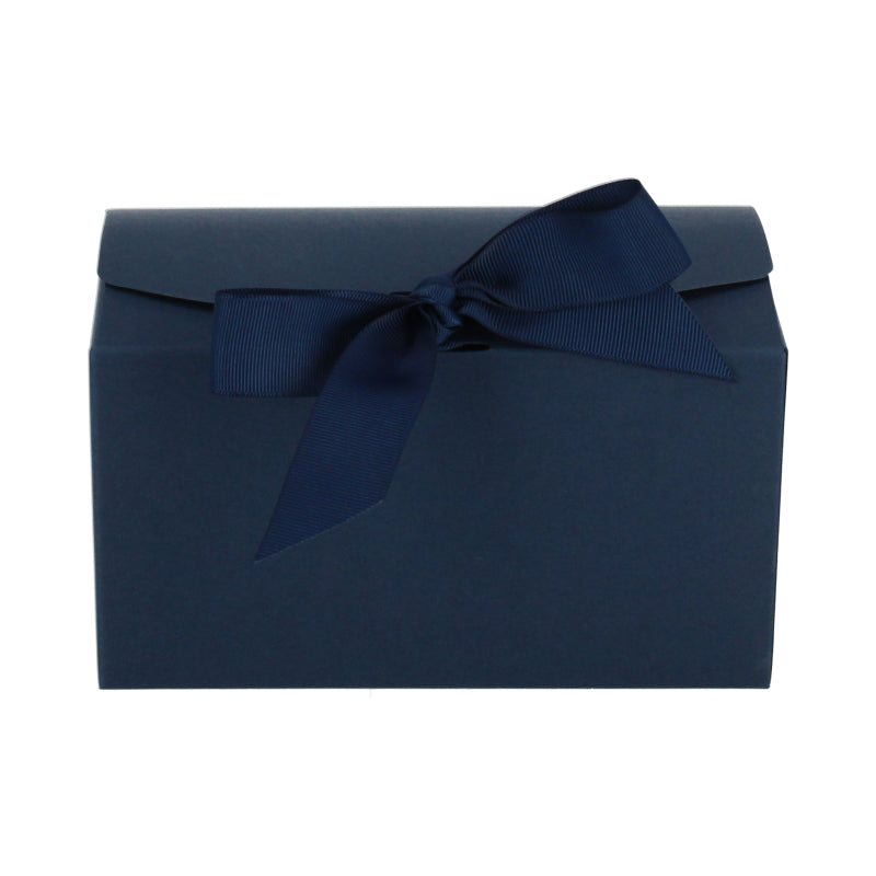 Luxe geschenkdoos met strik - Rechthoek - Koningsblauw Kraft - Grace FSC®
