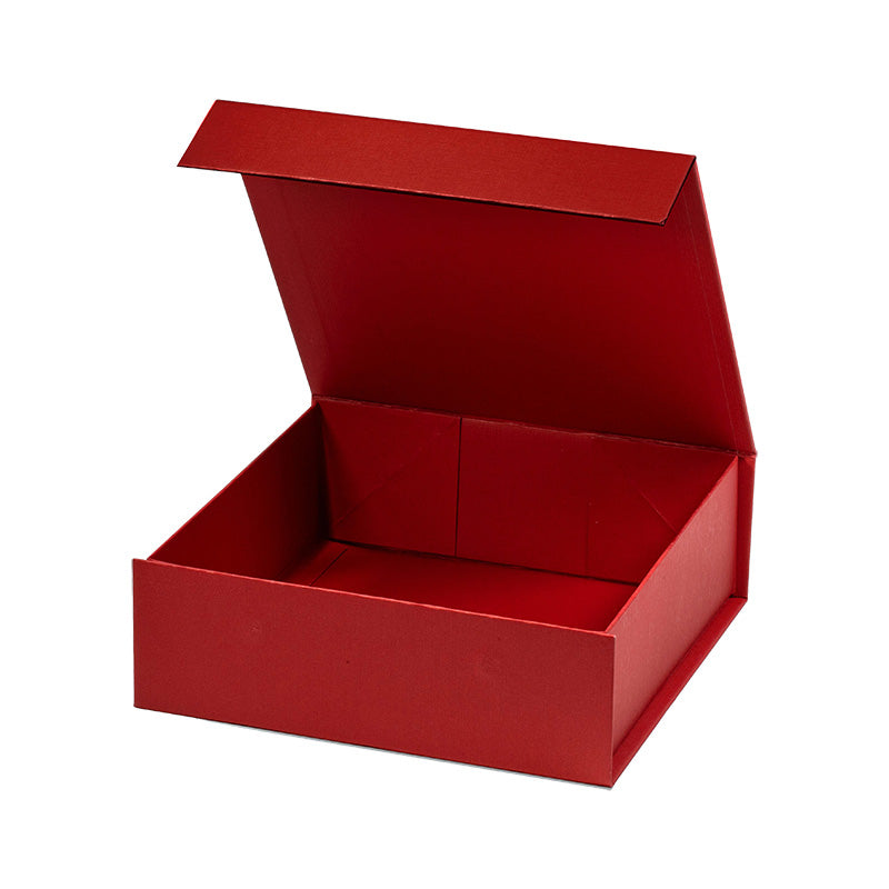 Magneetdoos met strik - A6 - Vierkant - Rood mat gelamineerd - Couture