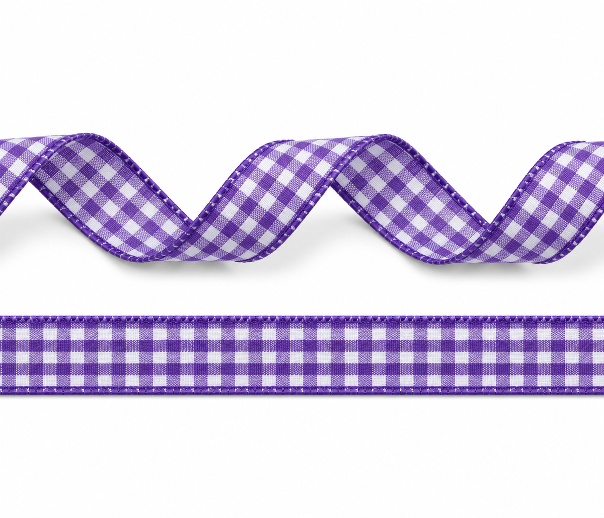 Plaid polyester ribbon 10mm in 11 different colors on 25 meter rolls
