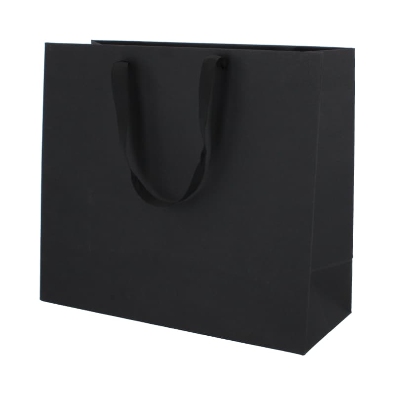 Papieren draagtassen - A4 - Zwart kraft - Couture