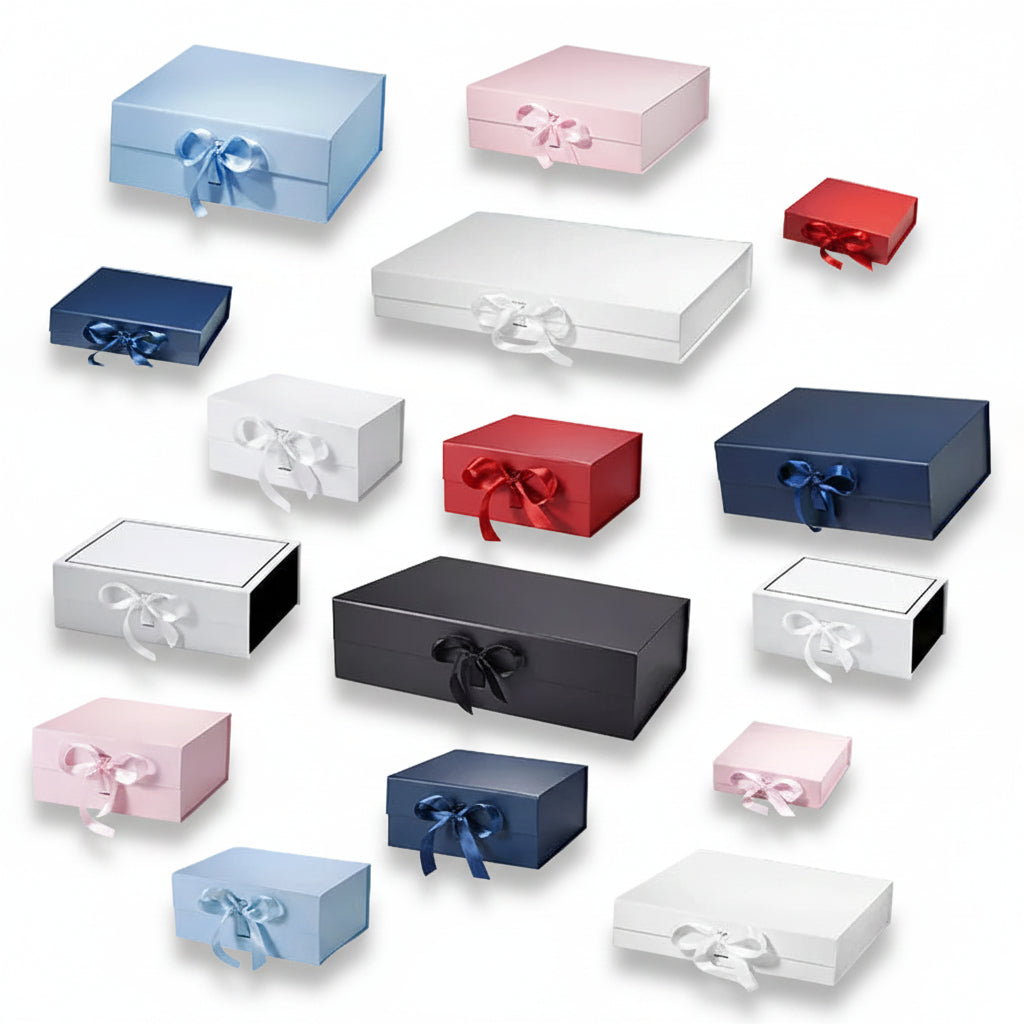 Magneetdoos met strik - A4 - Roze mat gelamineerd - Couture