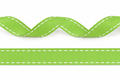 15mm blue ribbed ribbon with white stitching - 20 Meters