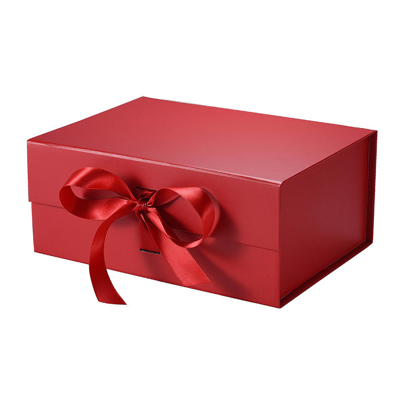 Magneetdoos met strik - A5 - Rood mat gelamineerd - Couture