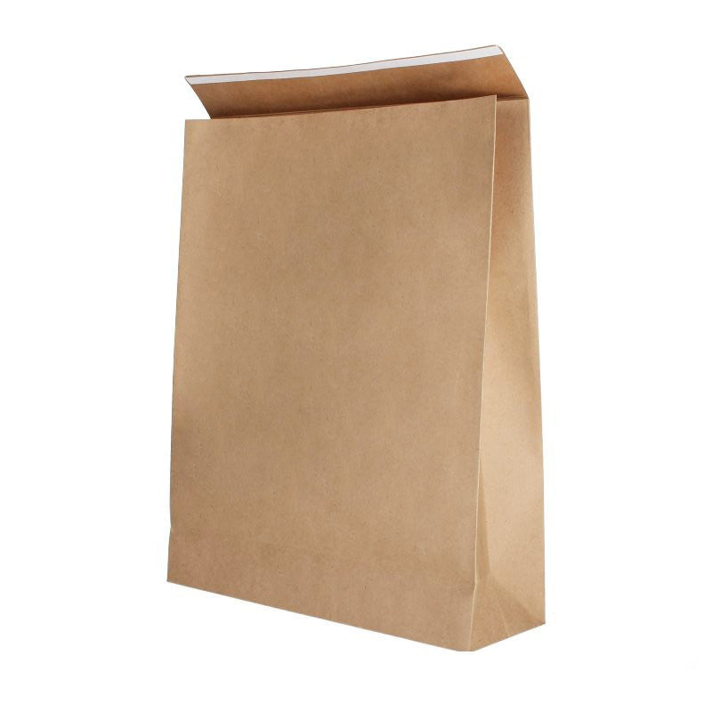 Geschenkzakken papier - Bruin kraft - Blokbodem - Cachet FSC®